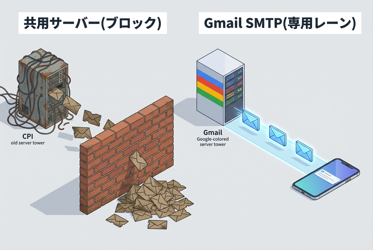 メール送信の仕組みと信頼性の違い