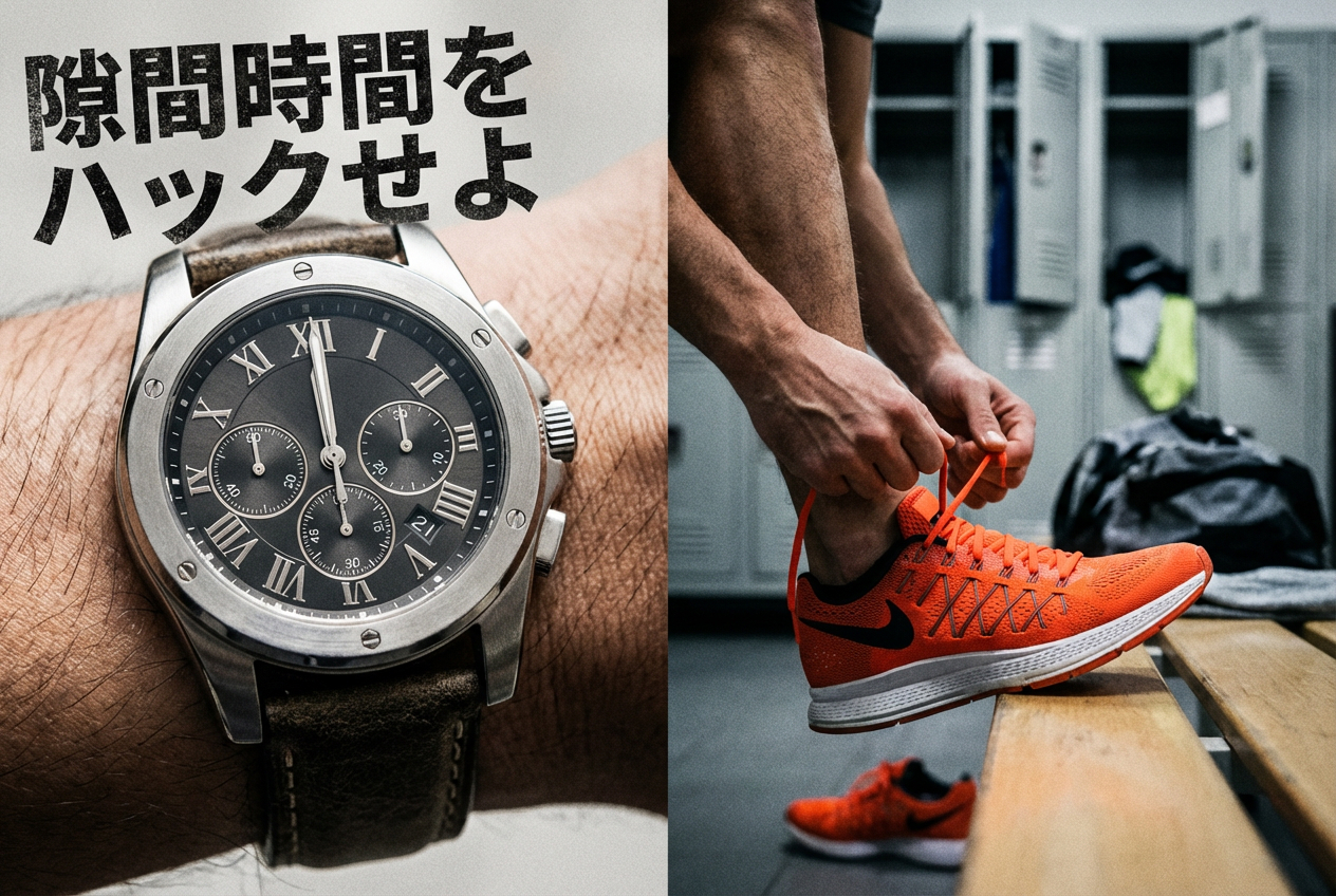 昼休みのジムに向かうビジネスマン