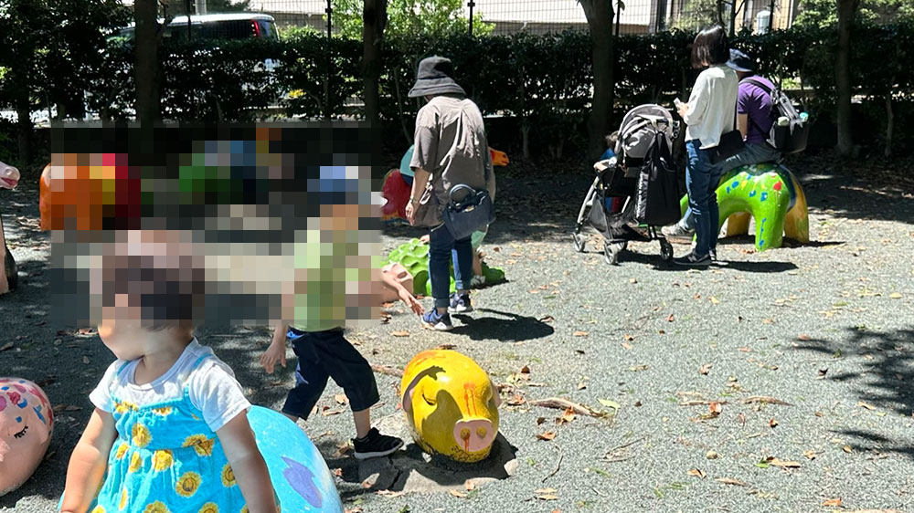 豚さんのモニュメント