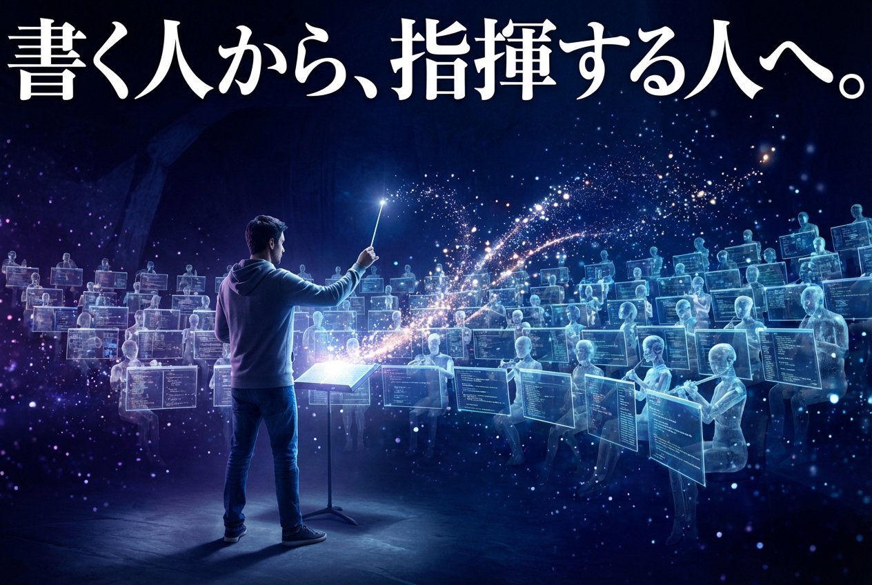 AIのサポートを受けて一人でオーケストラを指揮するようなエンジニア