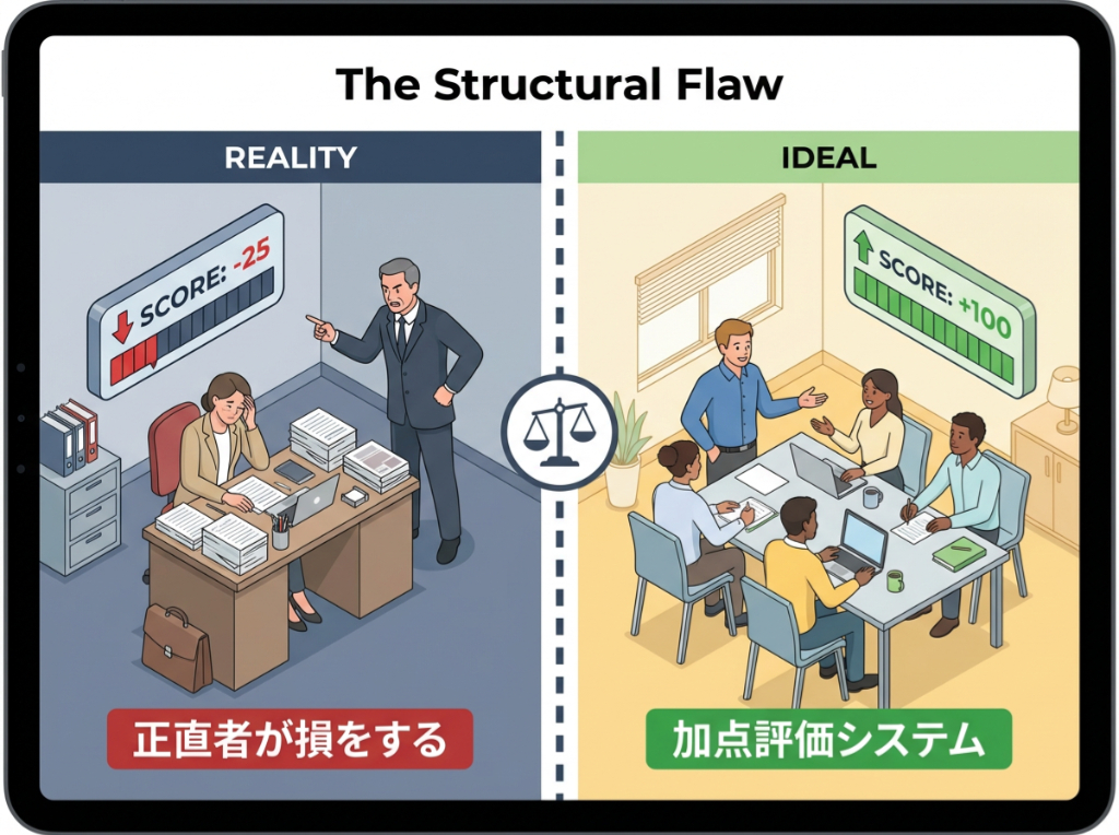 学校の評価システムの風刺