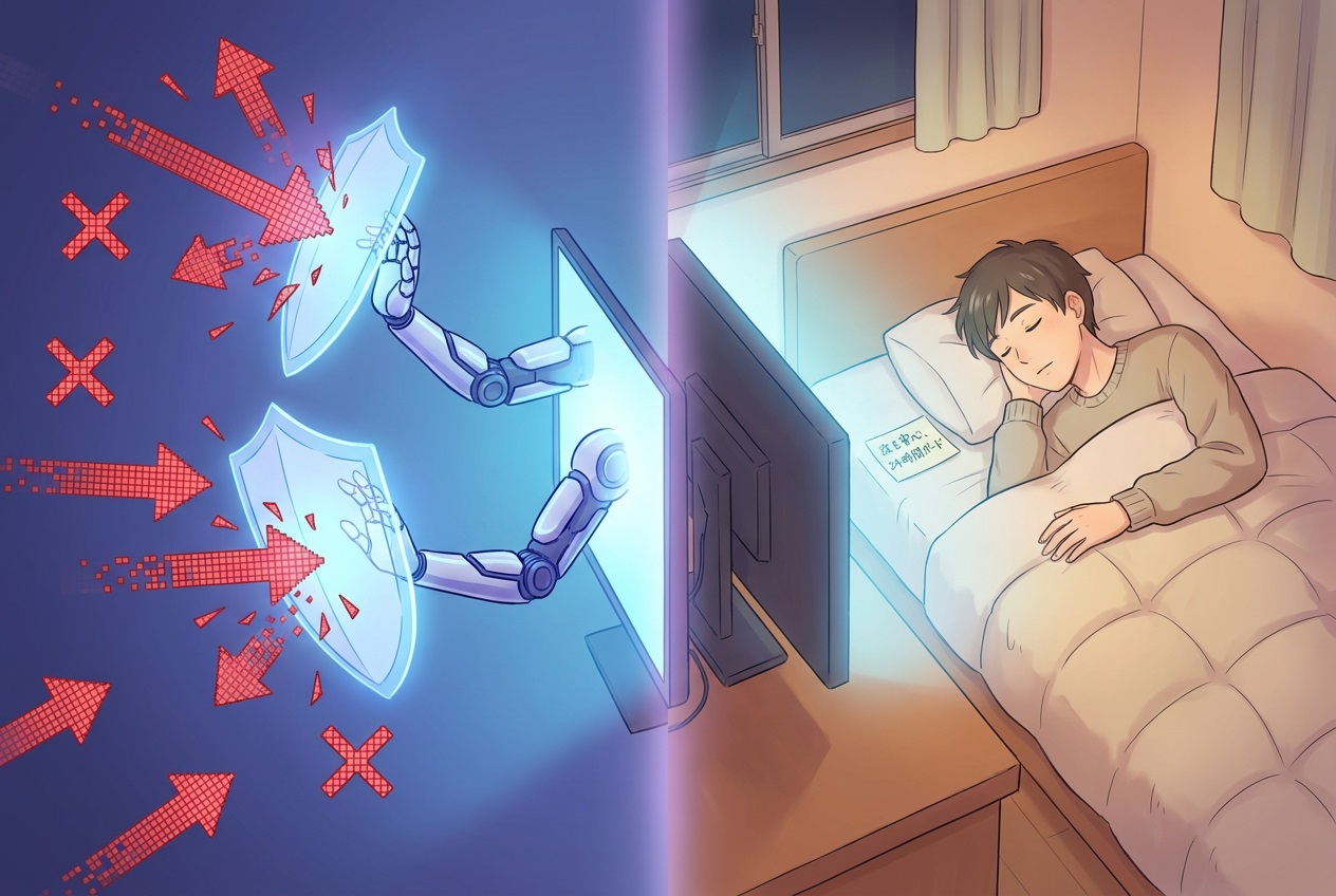 記事挿入画像：安心して眠れるイメージ